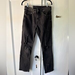 H&M Black Skinny Distressed Jeans